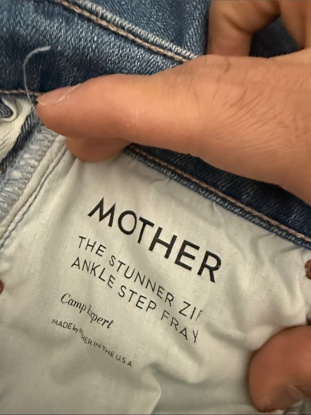 MOTHER Light Blue Ankle Crop Skinny Jeans - Picture 7 of 9